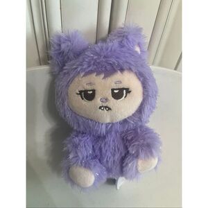 LaBabies Sparkle Fifi Labubu Monsters Clip On Plush Stuffed Toy Purple Tan NWOT